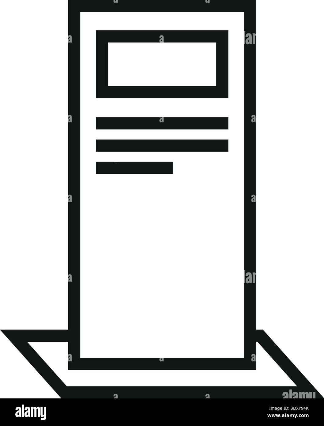 Promotion stand line icon. Information board panel Stock Vector