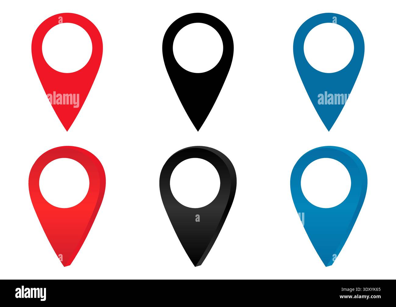 Red Map Pin. Location Pin. Map Pointer Pin. Vector Illustration. Stock Vector