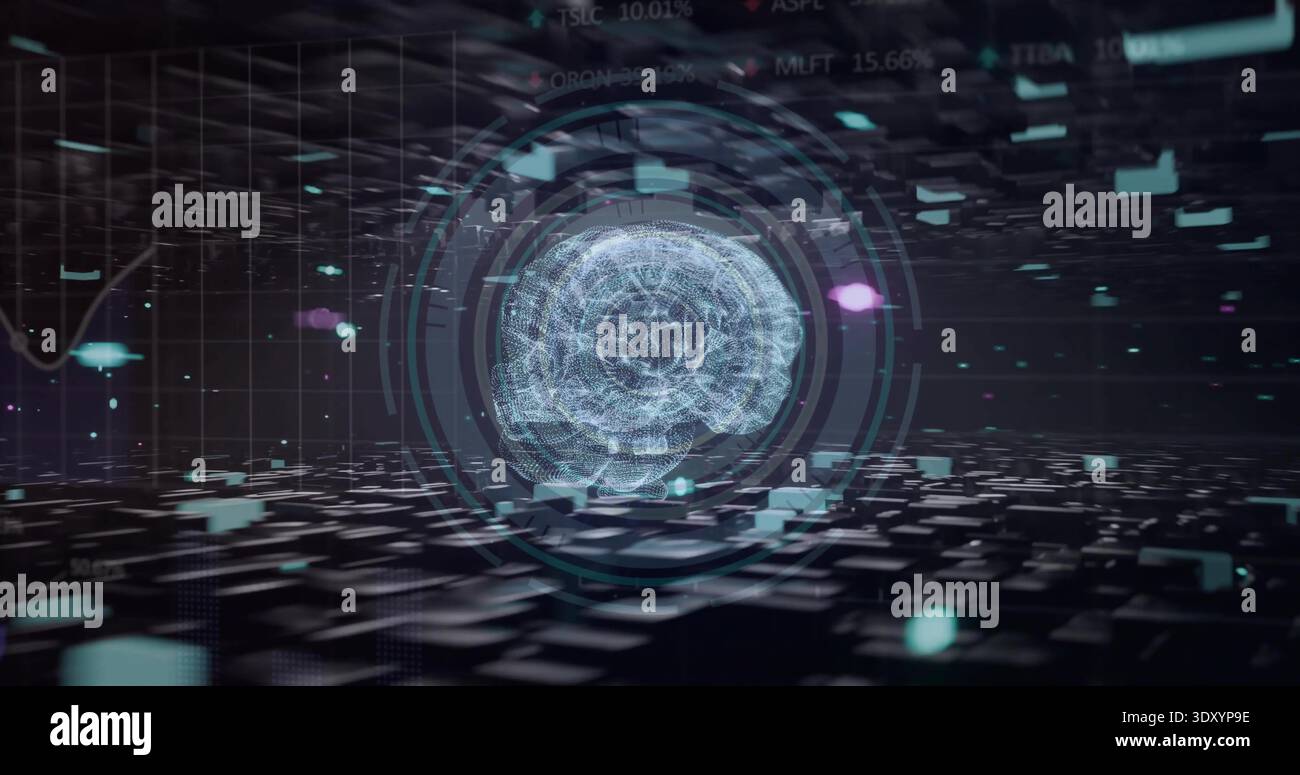 Projecting holographic panels pulsing hi-res stock photography and ...