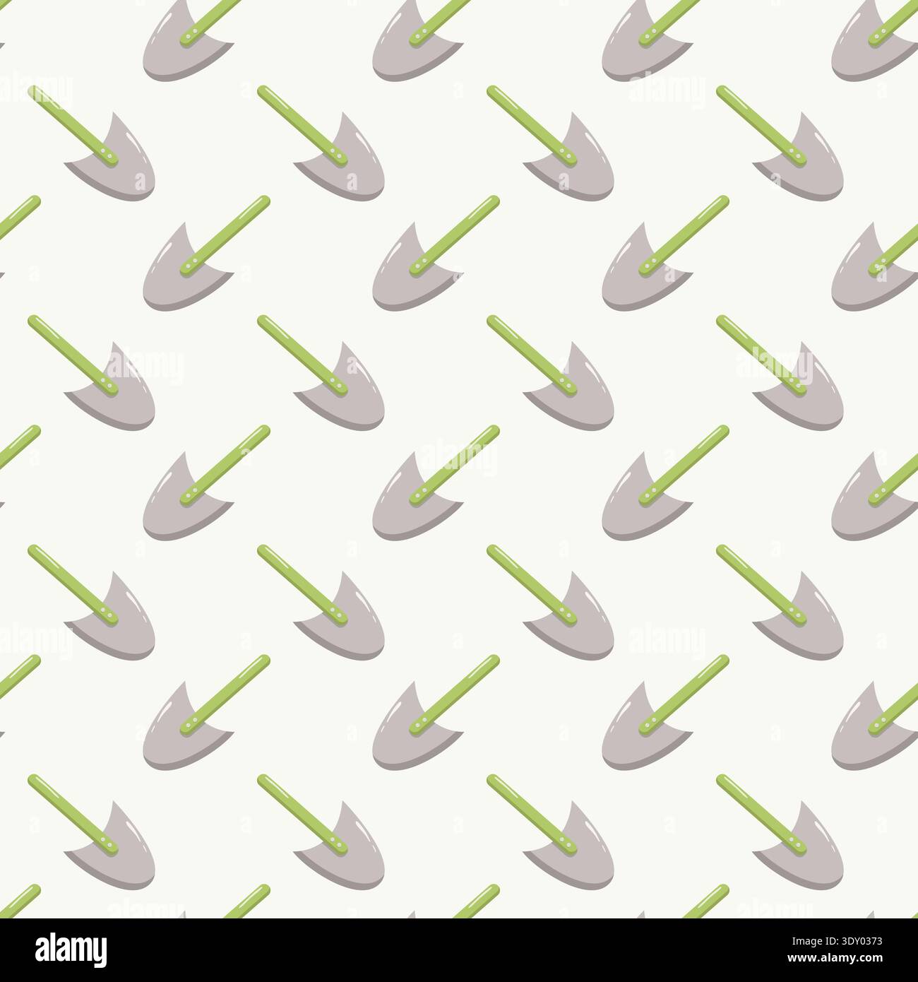 Garden Shovel Pattern Seamless Design Stock Vector