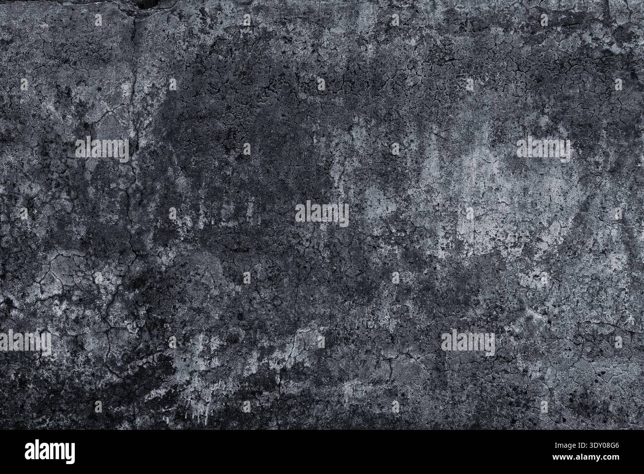 Old cracked concrete wall distressed texture. Aged rough cement weathered pattern. Grunge textured background Stock Photo