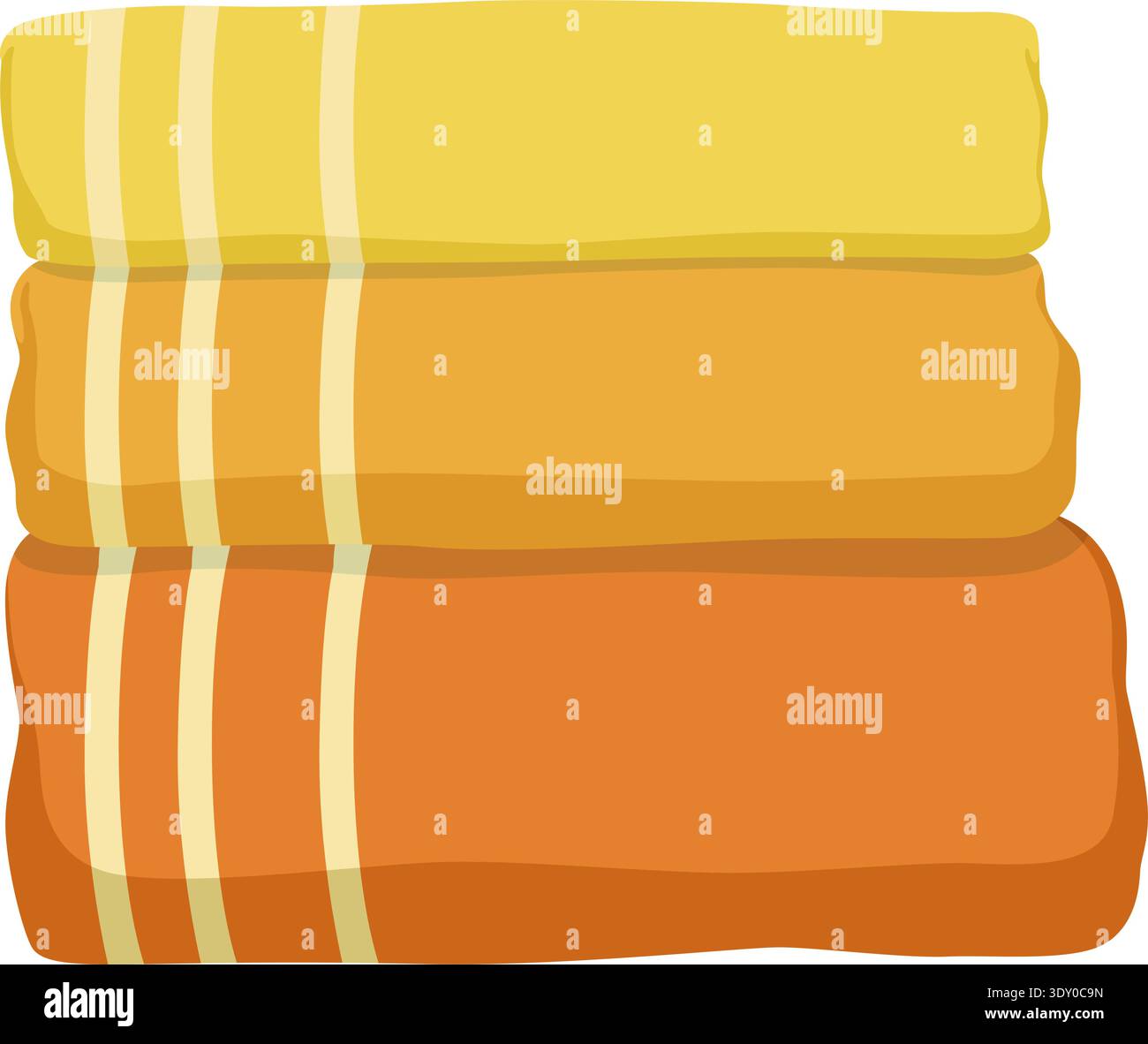 Clean towels stack cartoon icon. Textile pile Stock Vector