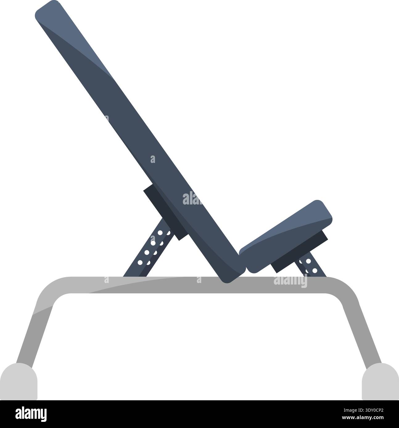 Adjustable exercise bench. Training equipment color icon Stock Vector