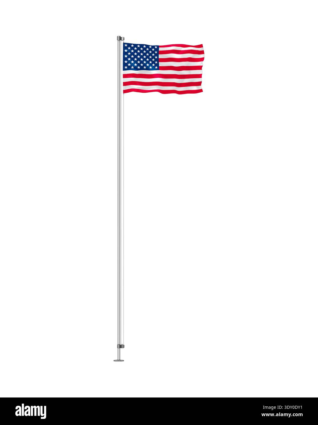 Flying flag of USA vector illustration. Waving US American flag on ...