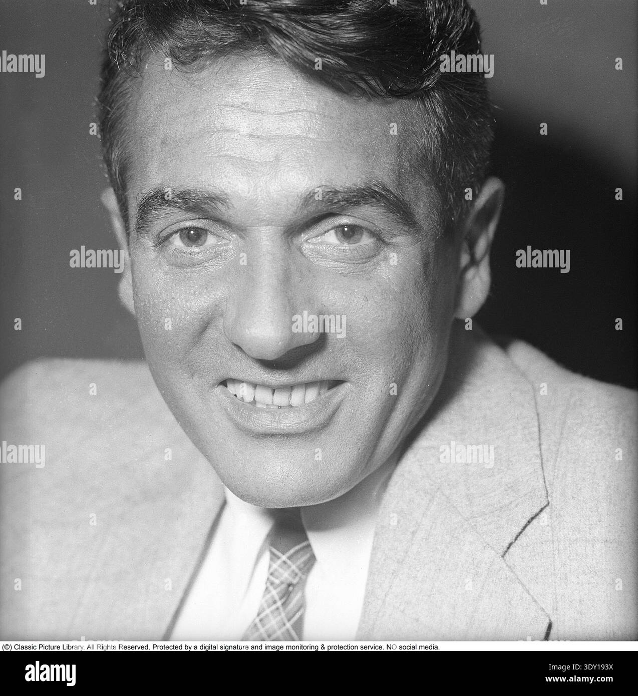Gene Krupa. American jazz drummer, bandleader and composer. Born january 15 1909, dead october 16 1973. He was known for performing with energy and showmanship. Krupa is considered being "the founding father of the modern drumset" by Modern Drummer magazine. He was the first drummer inducted into the Modern drummer hall of fame 1978. Pictured when in  Stockholm Sweden in July 1952 Conard ref 2063 Stock Photo