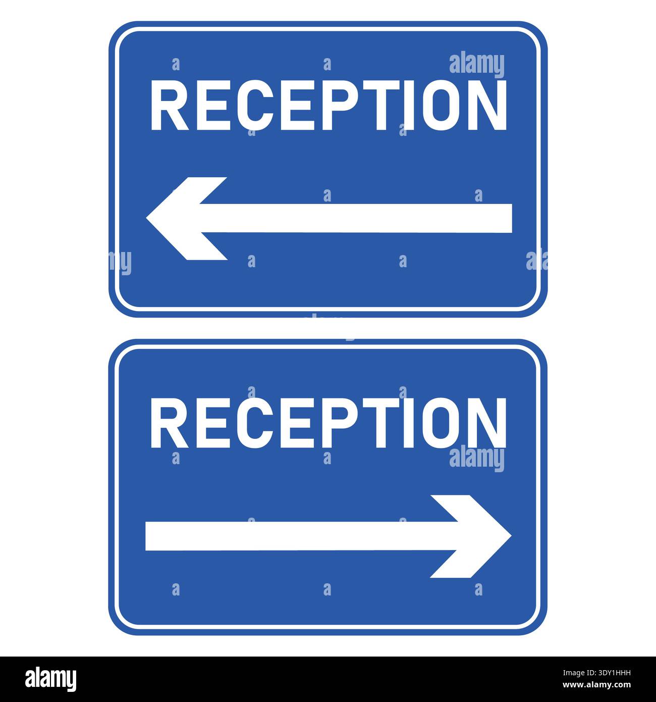 Write Labels Reception Reception direction sign. Reception guide sign and labels. flat style ...
