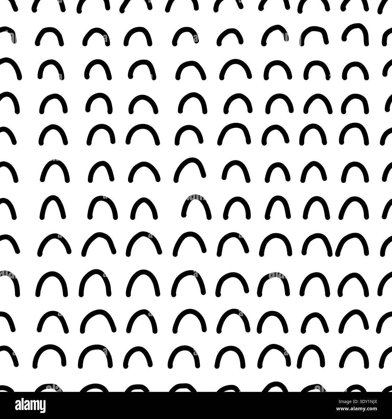 Small dash pattern on white background. Hand drawn small black dash seamless pattern. Simple minimal abstract, geometric texture design seamless background. Vector illustration Stock Vector