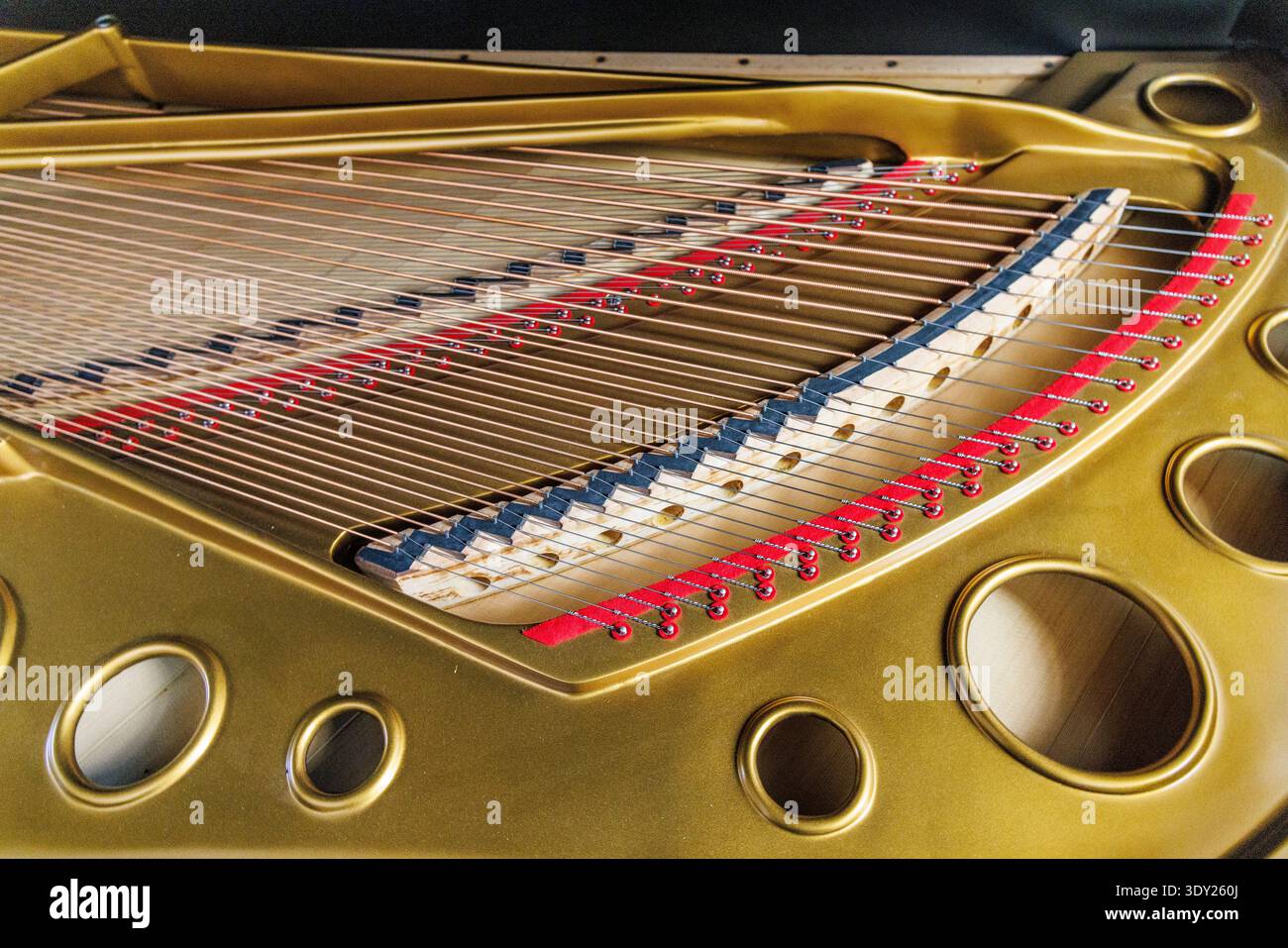 Bösendorfer concert grand piano, the Cathedral of The Isles, Great Cambrae, Scotland, UK Stock Photo