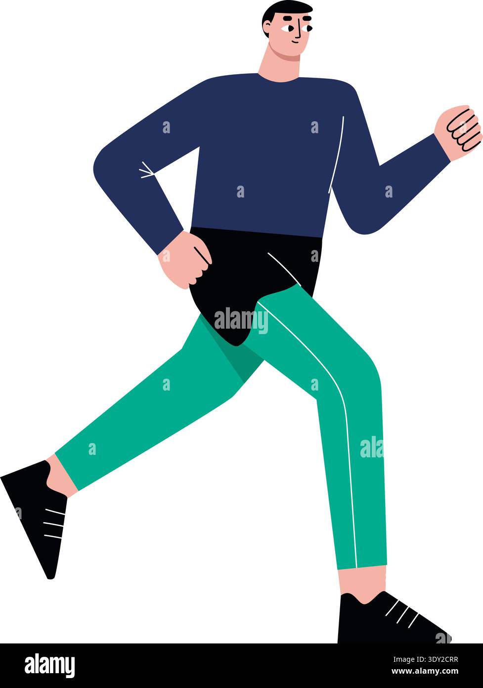 Cardio workout icon. Running man color character Stock Vector Image ...