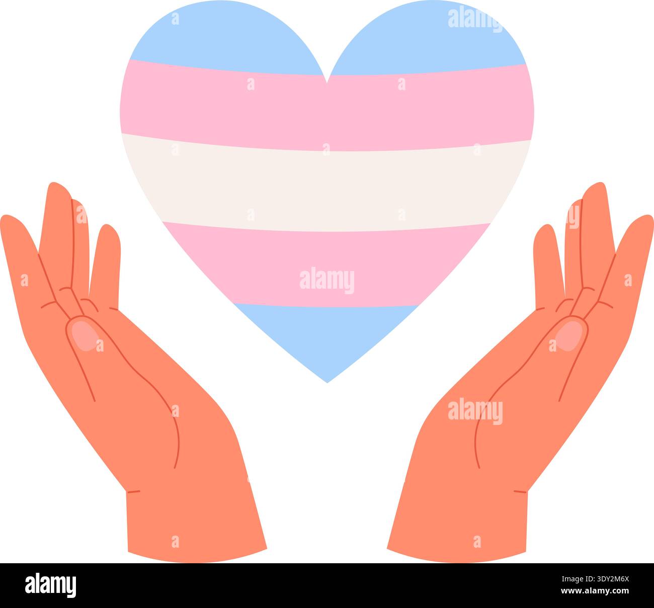 Mtf Hand Sign Transgender love symbol. Heart in human hands sign Stock Vector Image ...