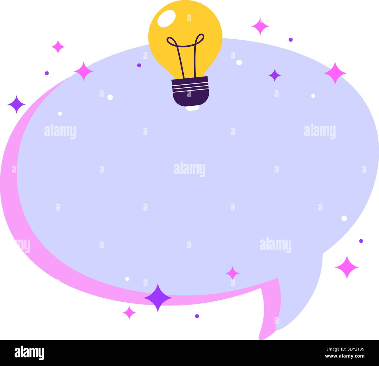 Idea color bubble. Blank speech balloon template Stock Vector