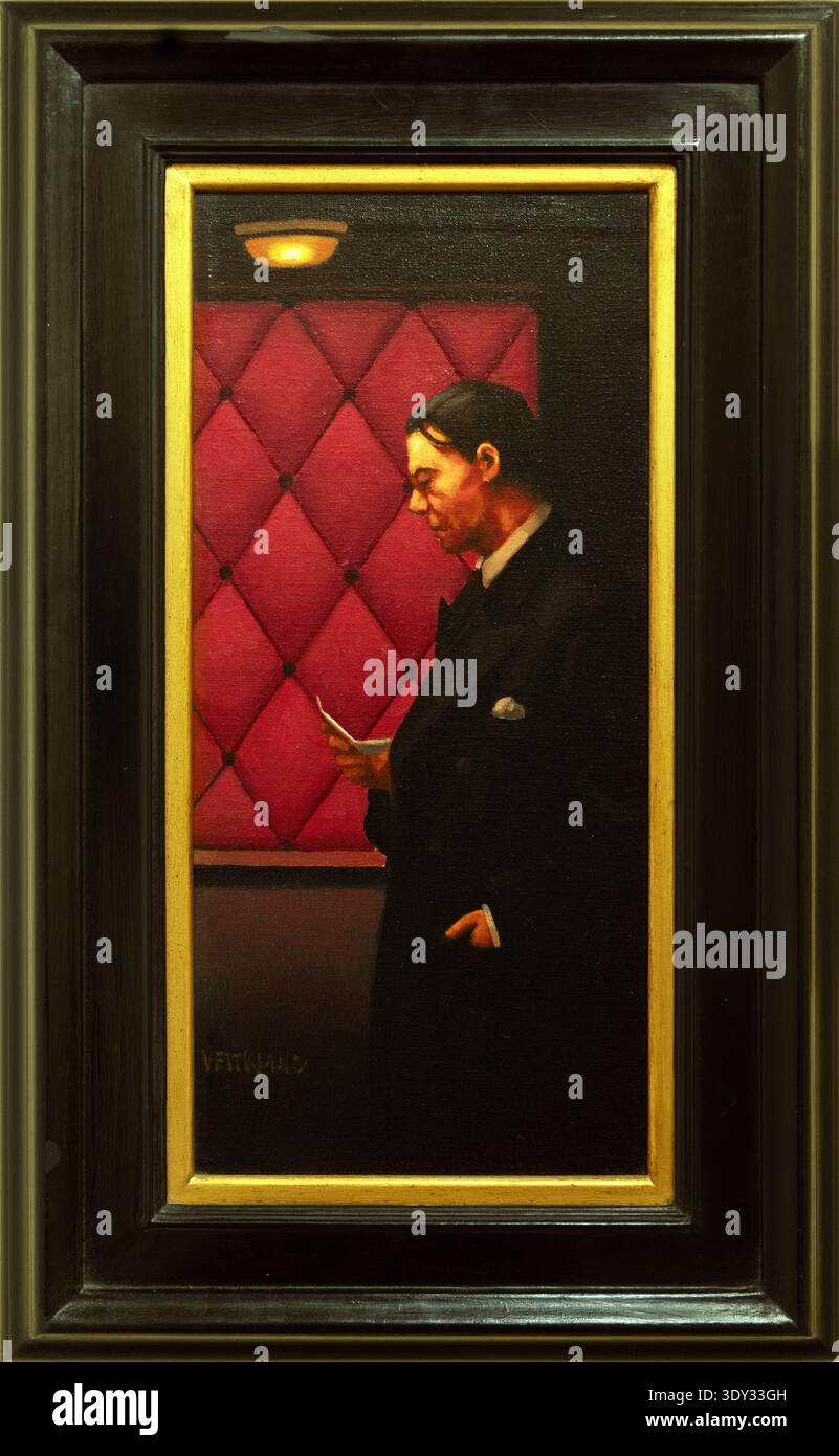 Painting 'A letter of consequence' by Jack Vettriano Stock Photo