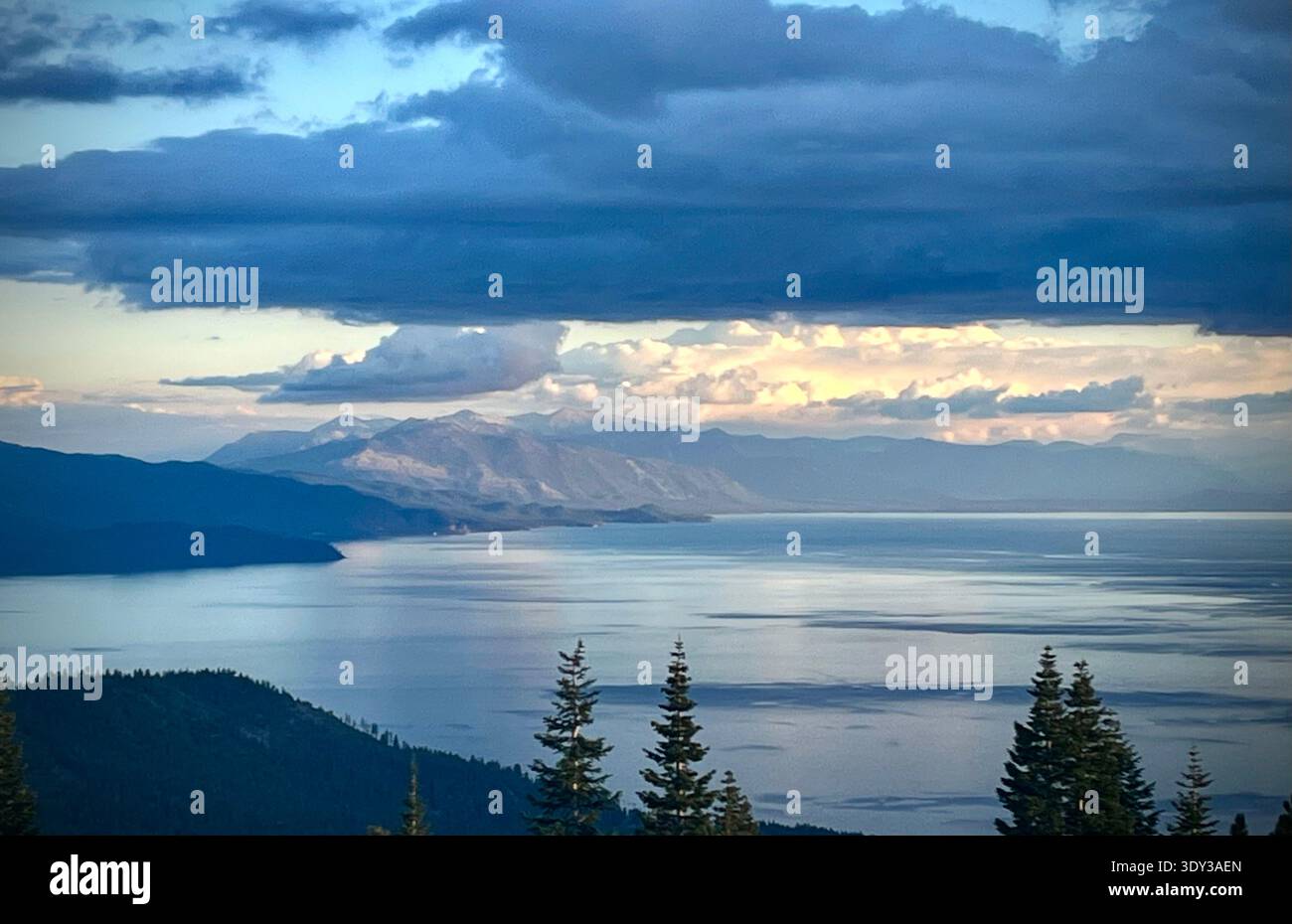 View south over Lake Tahoe - Smartphone Captured Stock Image