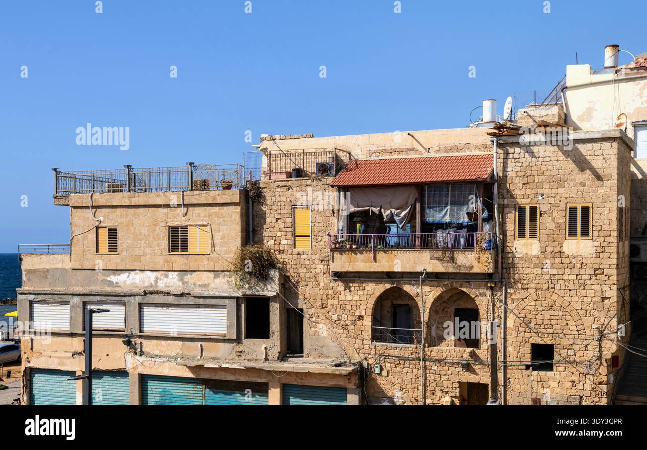 House in the Israeli town of Akko Stock Photo