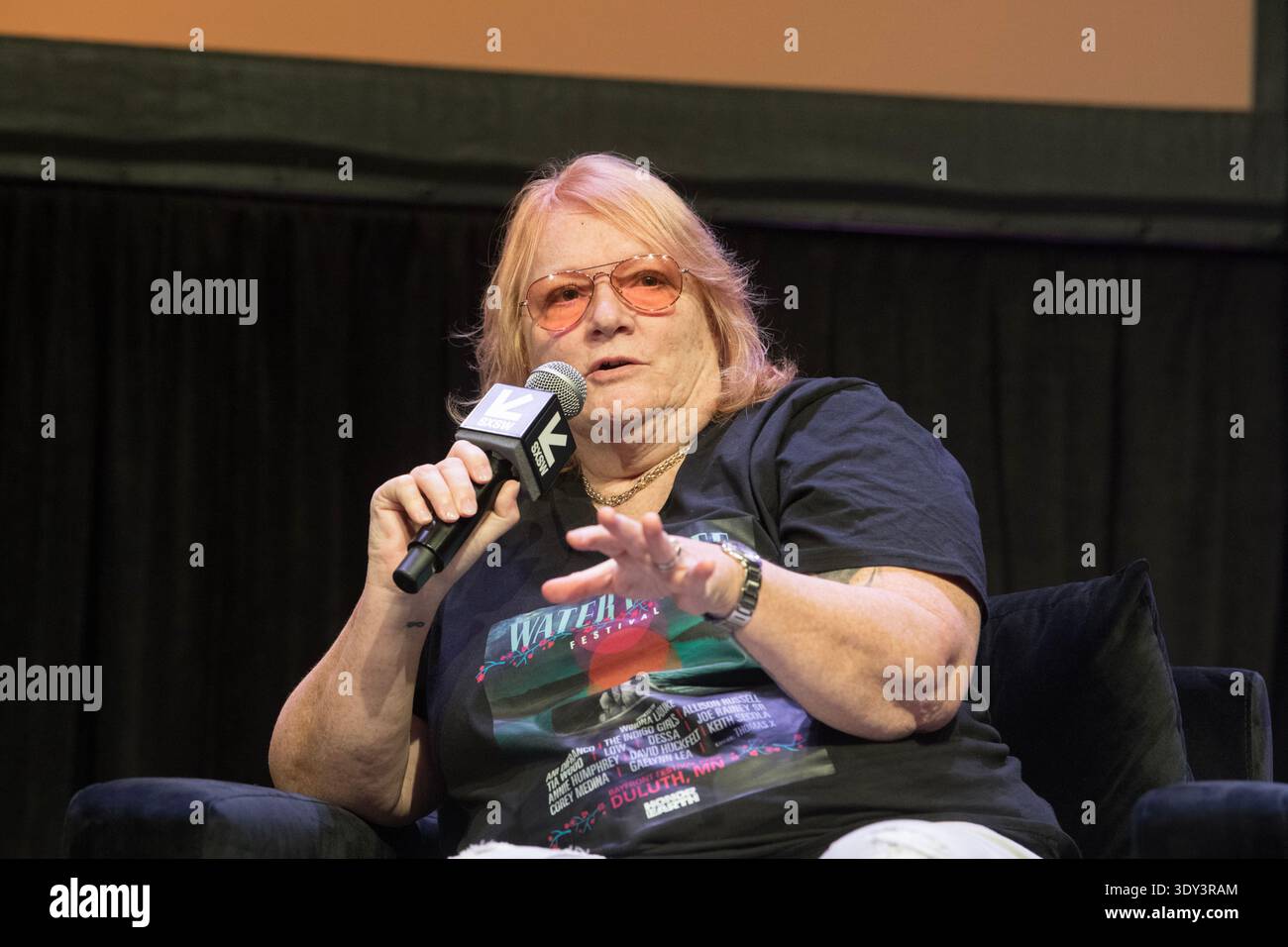 Indigo Girls and Winona LaDuke panel discussion during South By Southwest, Austin, Texas, March 14, 2023. (Photo by John Anderson) Stock Photo