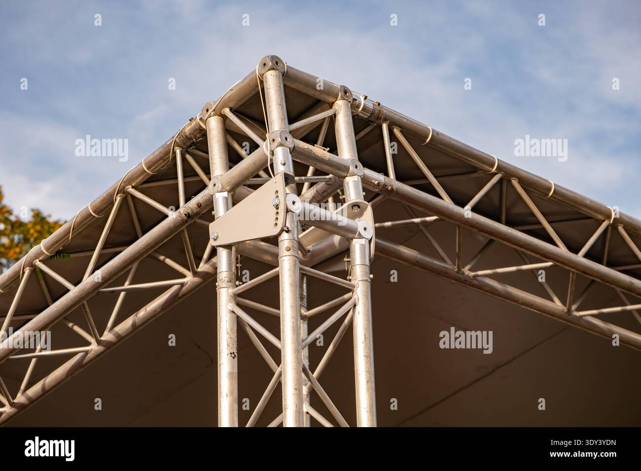 Structa Corner Stage truss structure corner forming part of an outdoor event canopy ...