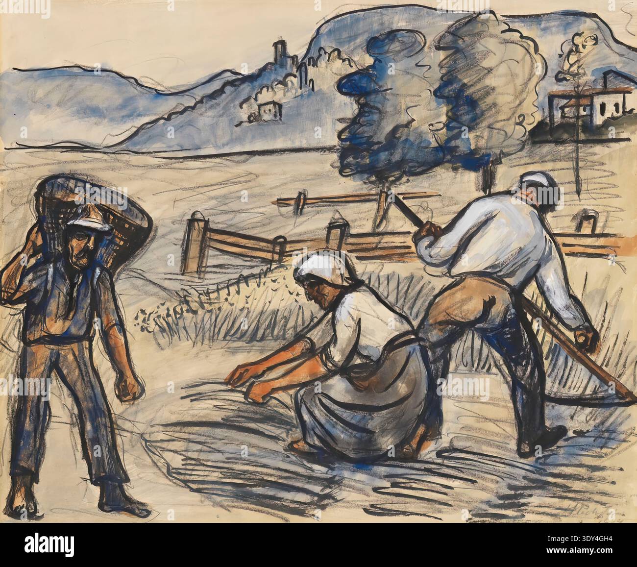 Hermann Max Pechstein, At the Harvest, 1924, Expressionism