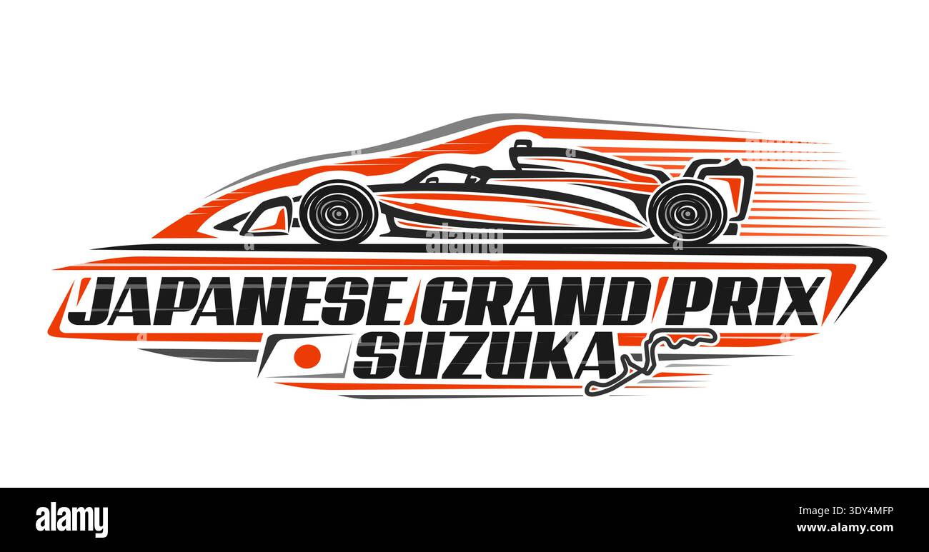 Formula One Lettering Japanese formula one grand prix Stock Vector Images - Alamy