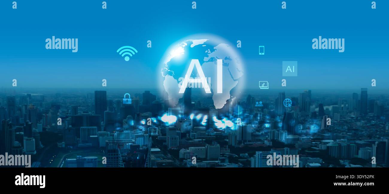Global communication network concept Stock Photo