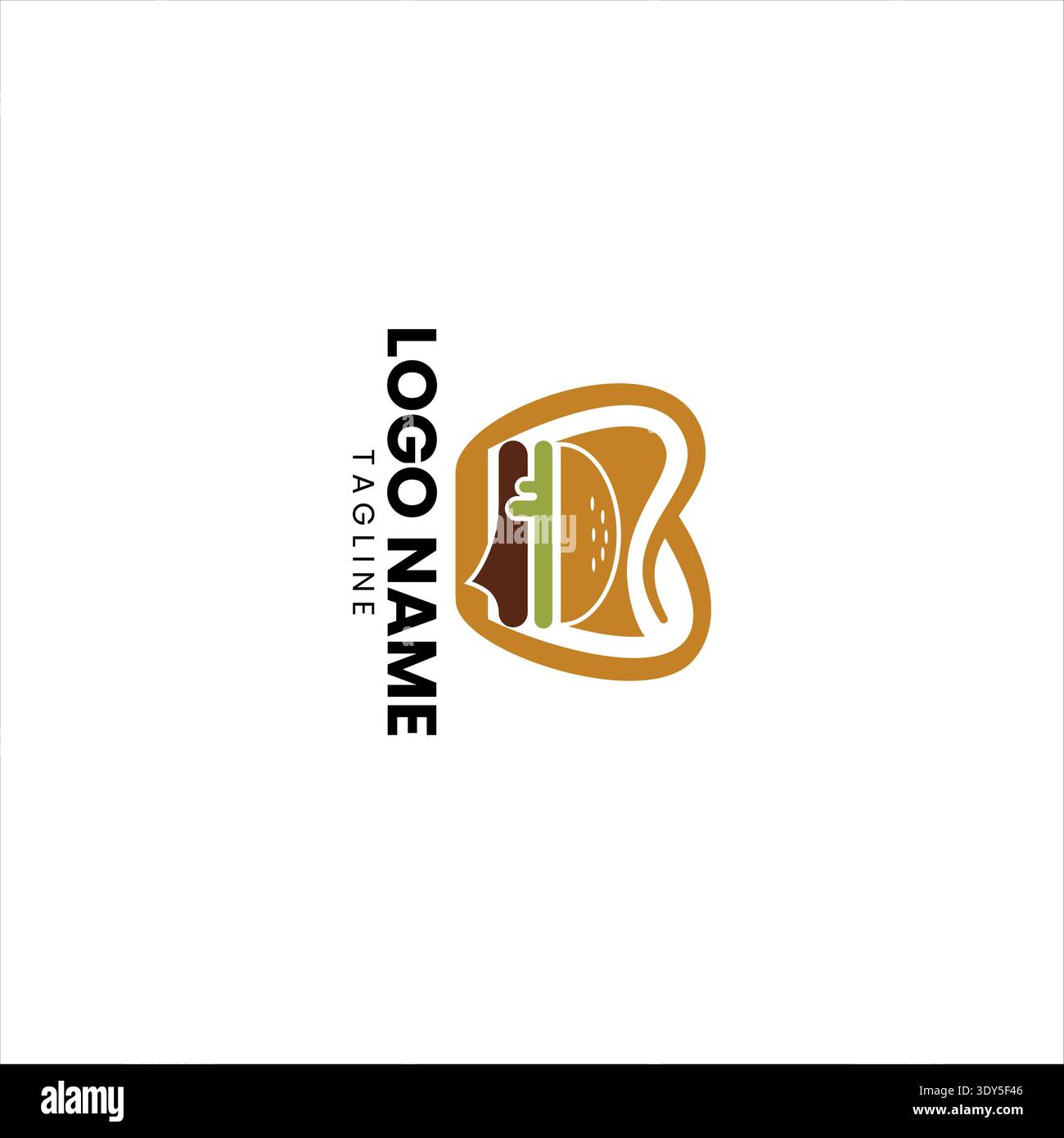 tooth and burger combination vector logo icon Stock Vector