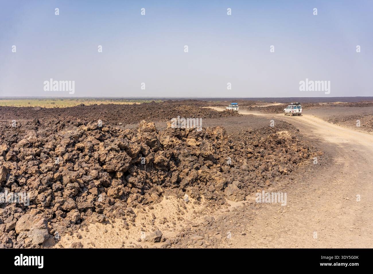 On the road to Dallol, Afar, Ethiopia Stock Photo