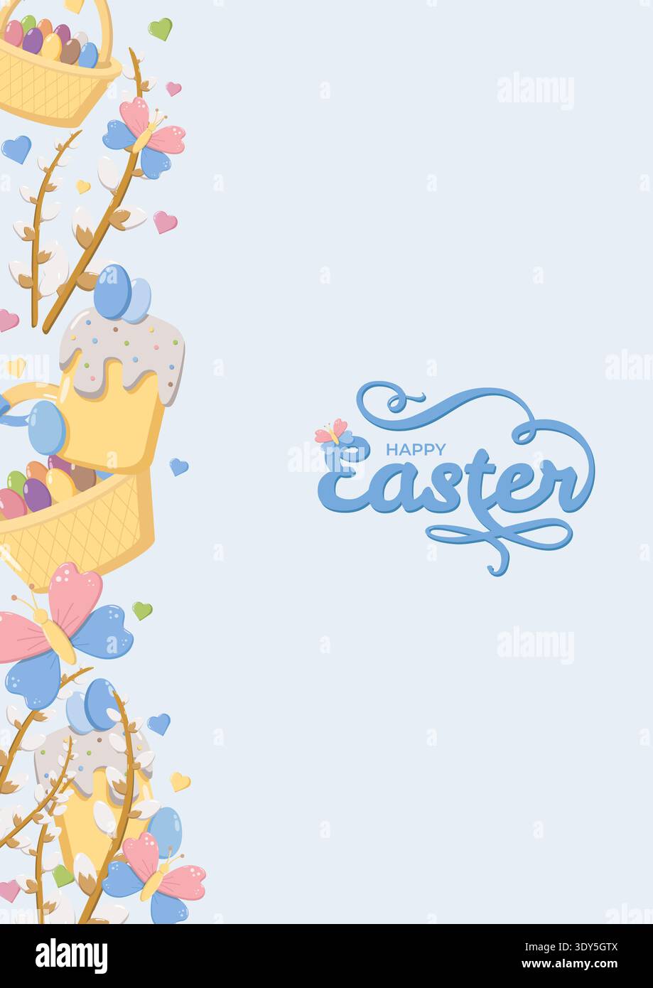 Happy Easter Illustration Festive Design Stock Vector