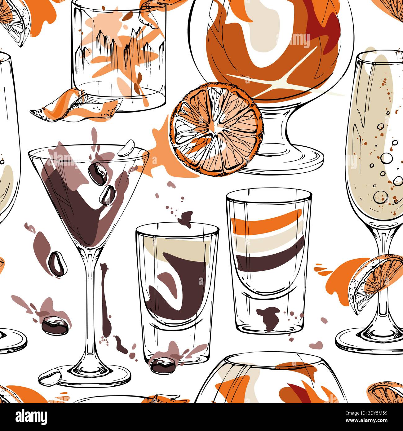Aperol spritz cocktails Stock Vector Images - Alamy