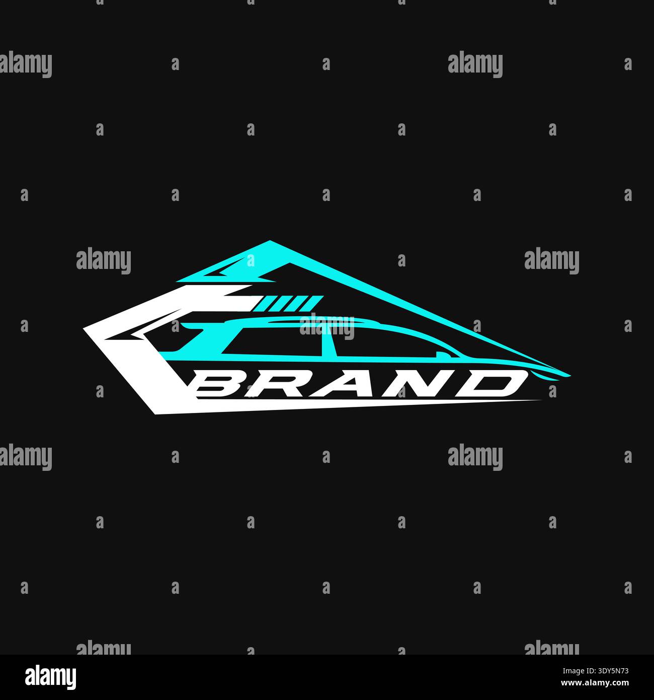 jeep car triangle logo design vector Stock Vector