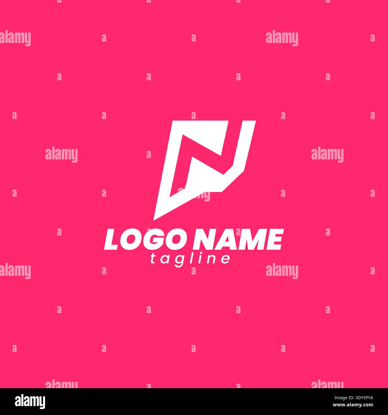 initials letter pn logo design vector illustration template Stock Vector