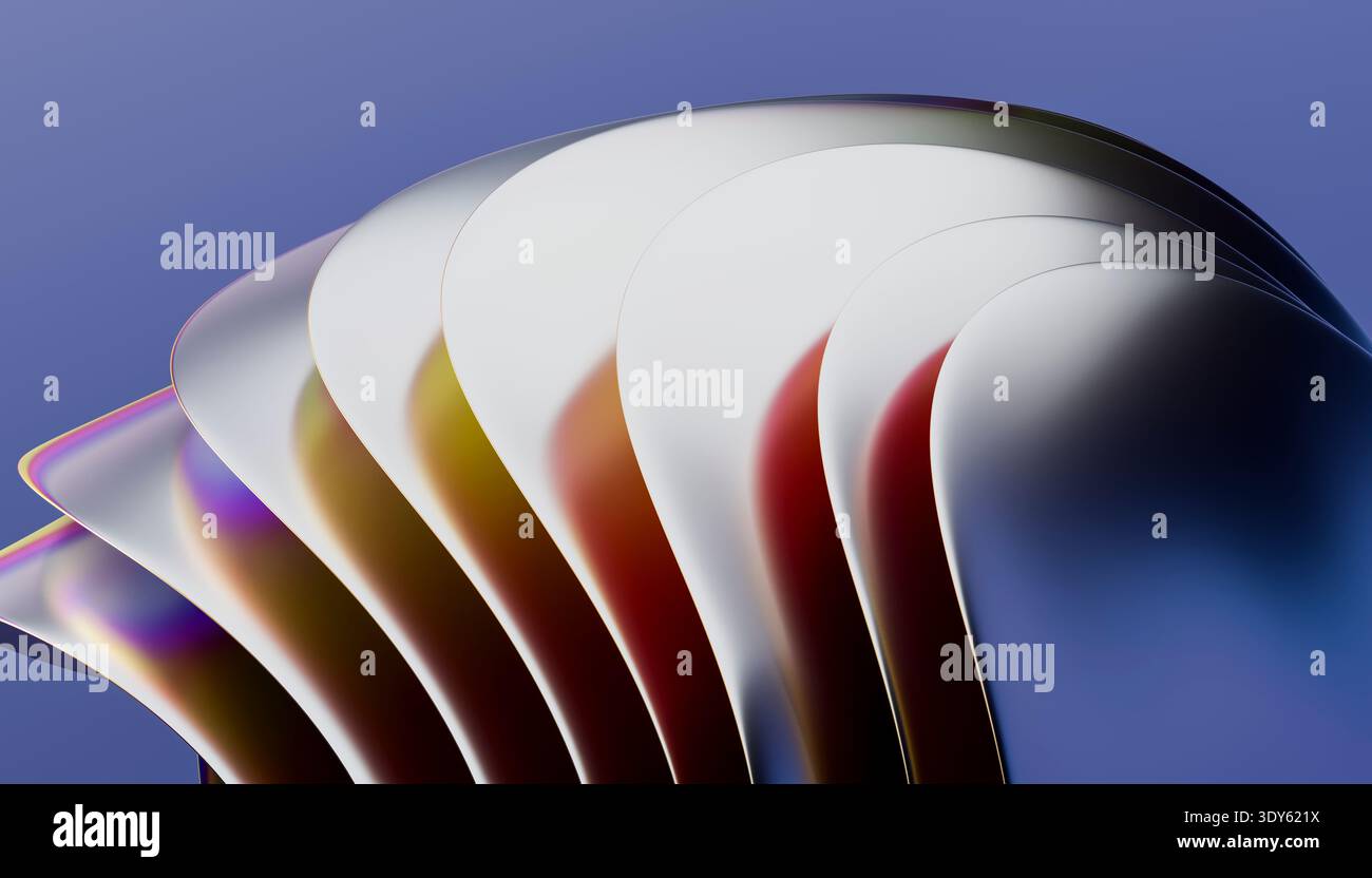 Abstract fluidic shapes creating a modern digital backdrop Stock Photo