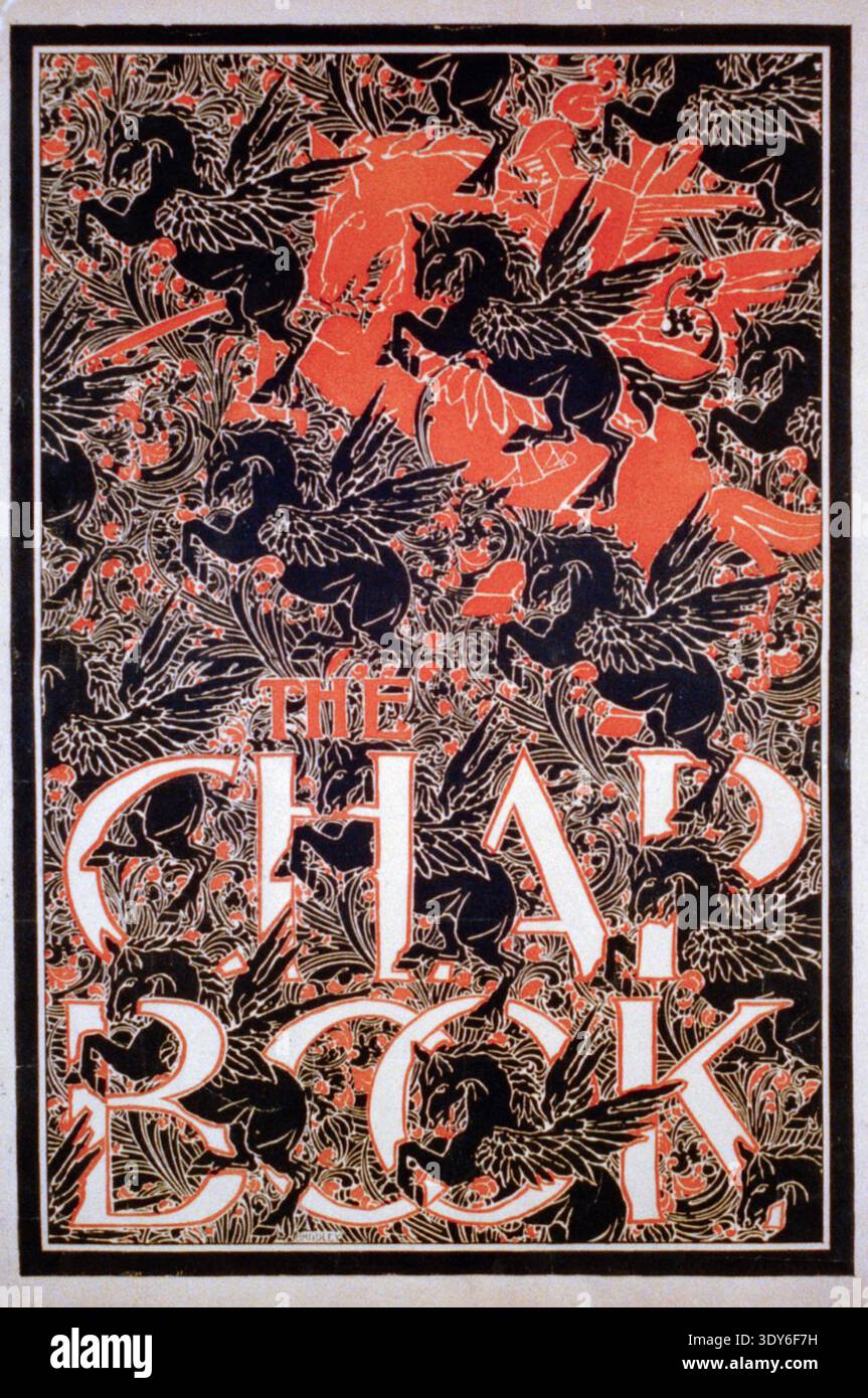 Color poster (1895) by Will H. Bradley, 1868-1962. The Chap-Book was an ...