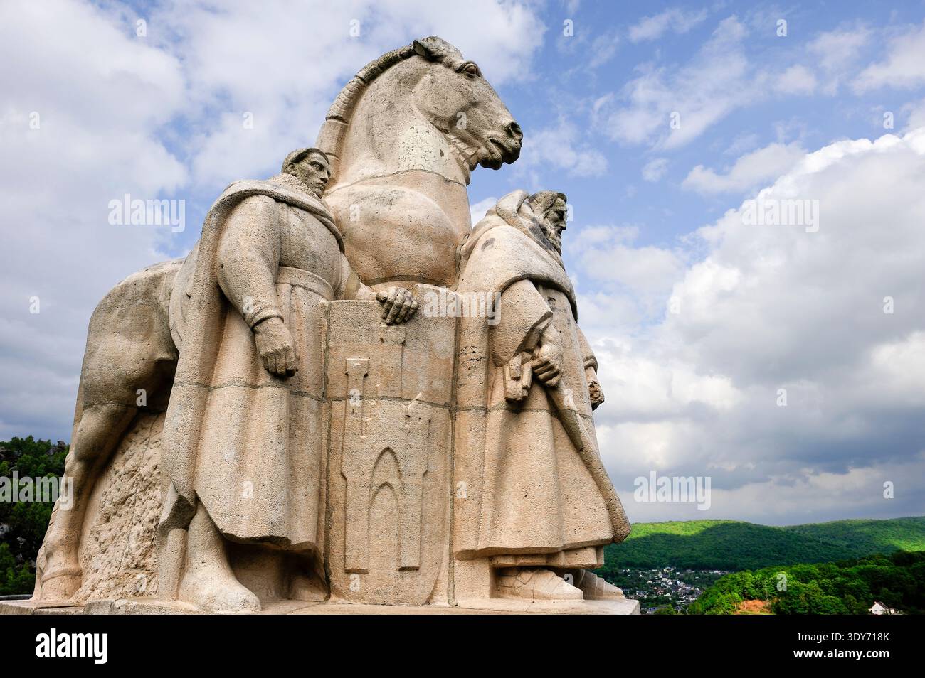 Monument by the sculptor Alfred Poncin depicting the Legend of The Four ...