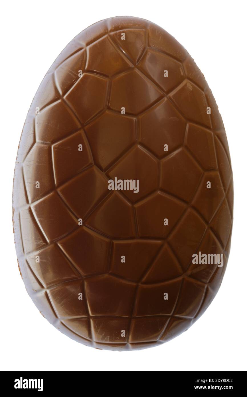 Galaxy chocolate Easter egg isolated on white background Stock Photo