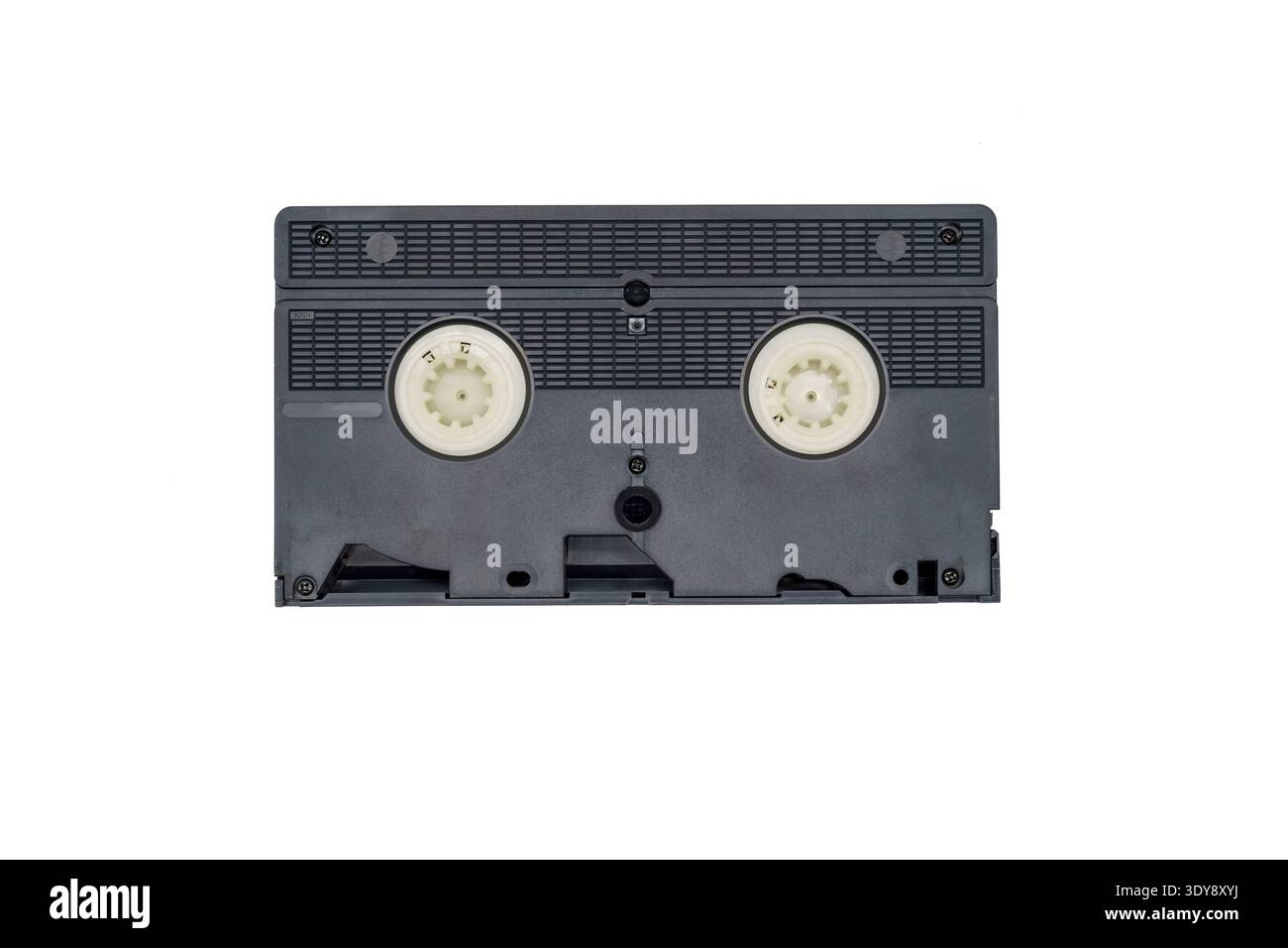 Vhs Machine Rear Rear view of a vhs cassette tape showing reels and plastic housing ...