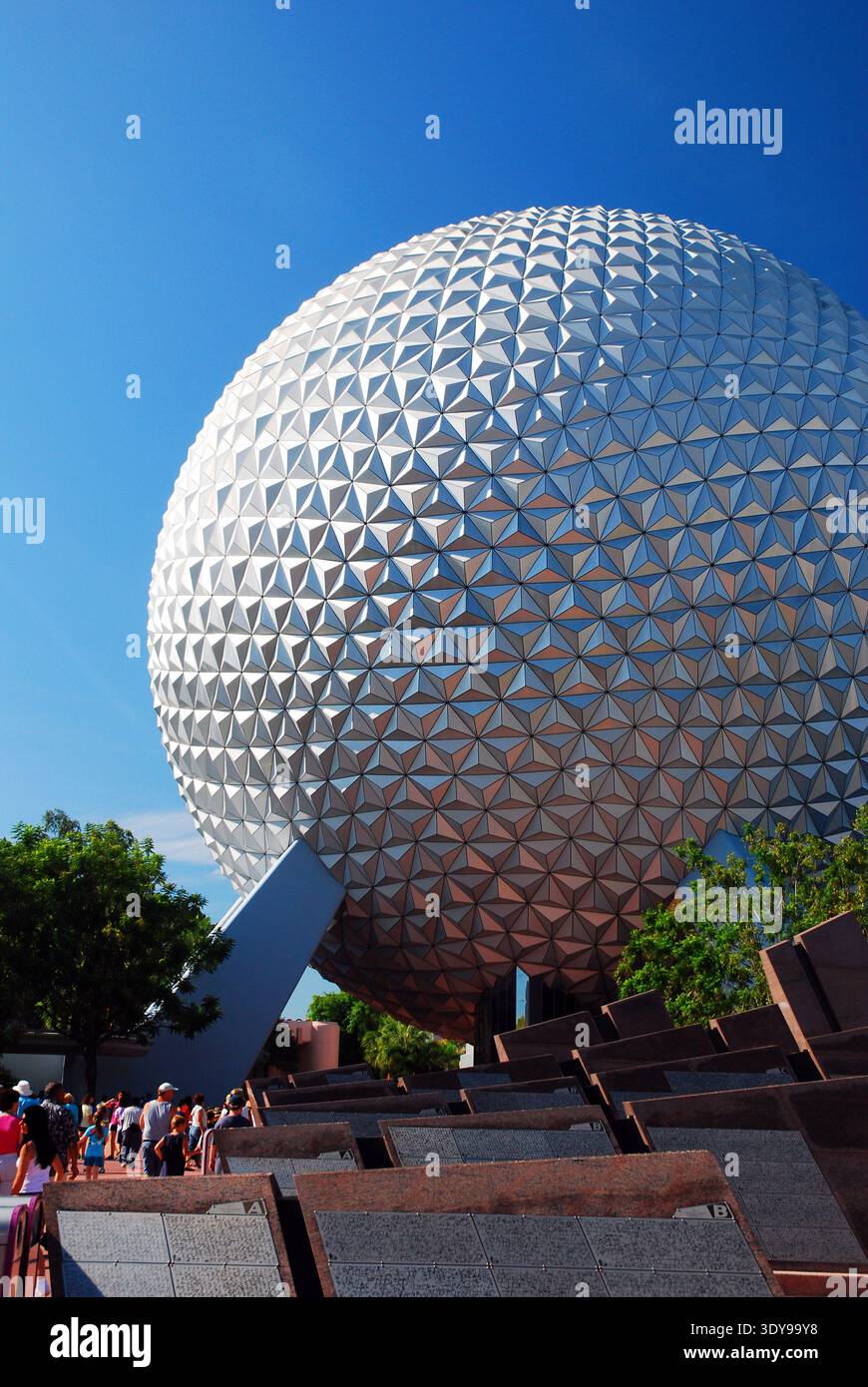 Epcot Sphere Ramp A large sphere houses the Spaceship Earth attraction and ride in Epcot ...