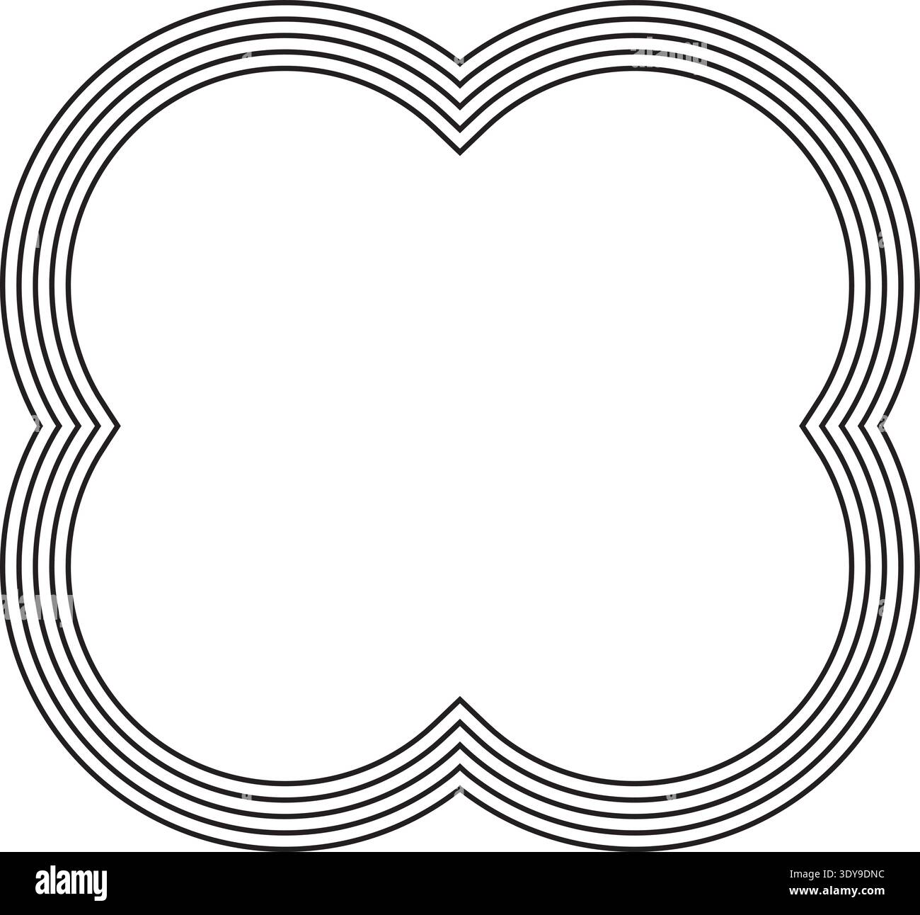 Like Shape Vector Composition of four joined circles forming a clover-like shape with ...