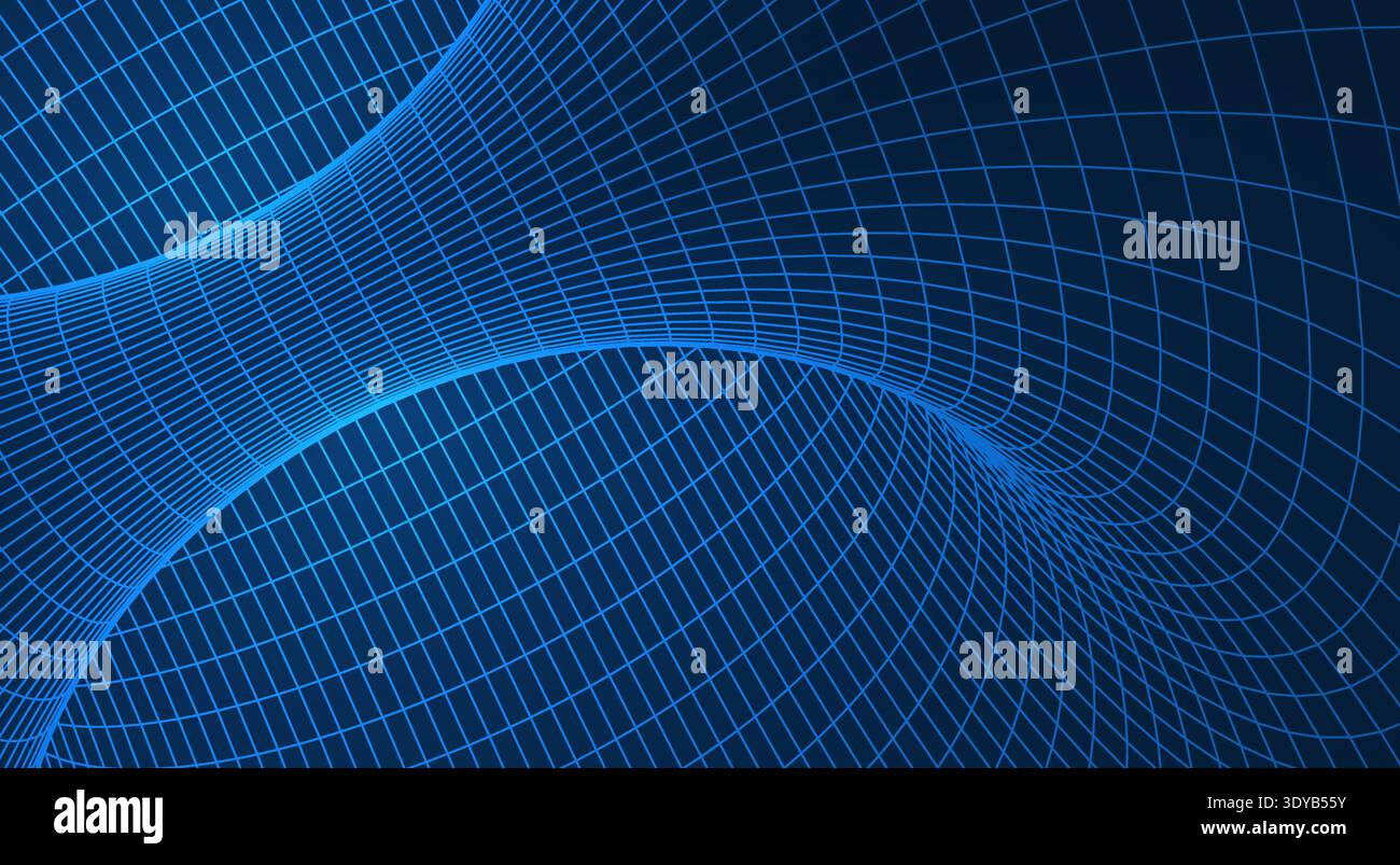 Futuristic AI neural network tunnel Stock Vector