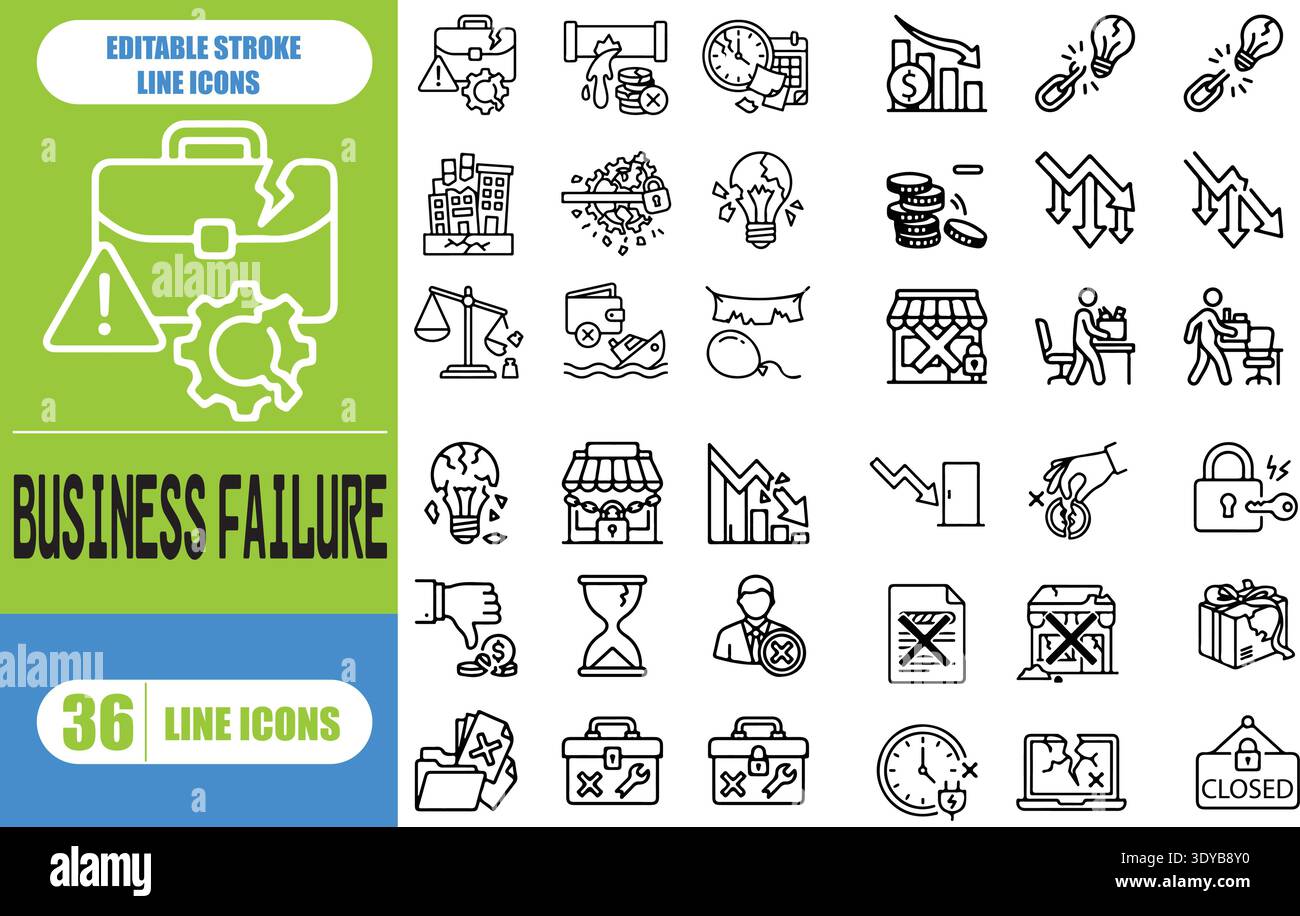 Business icons outline vectors hi-res stock photography and images - Alamy