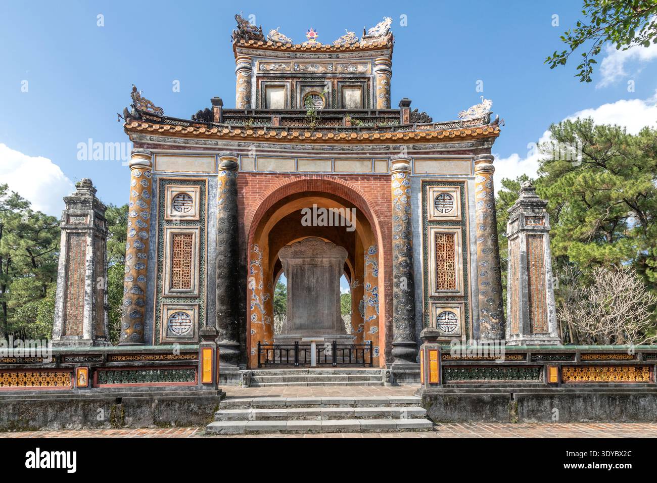 The Stele Pavilion in Thuy Xuan Ward, Hue City, Vietnam Stock Photo