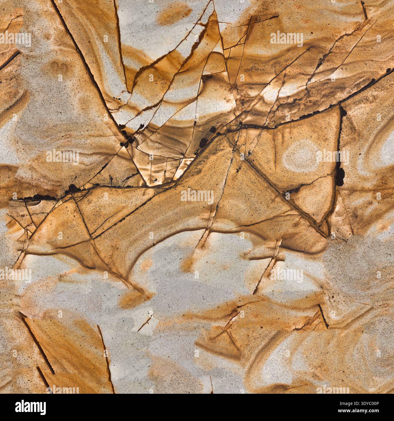 Closeup surface of brown granite pattern. Seamless square background, tile ready. Stock Photo