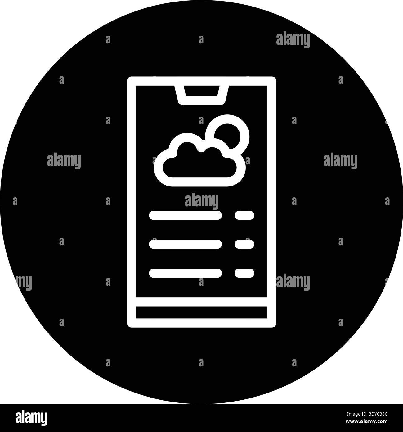 Weather app Vector Icon Design Illustration Stock Vector