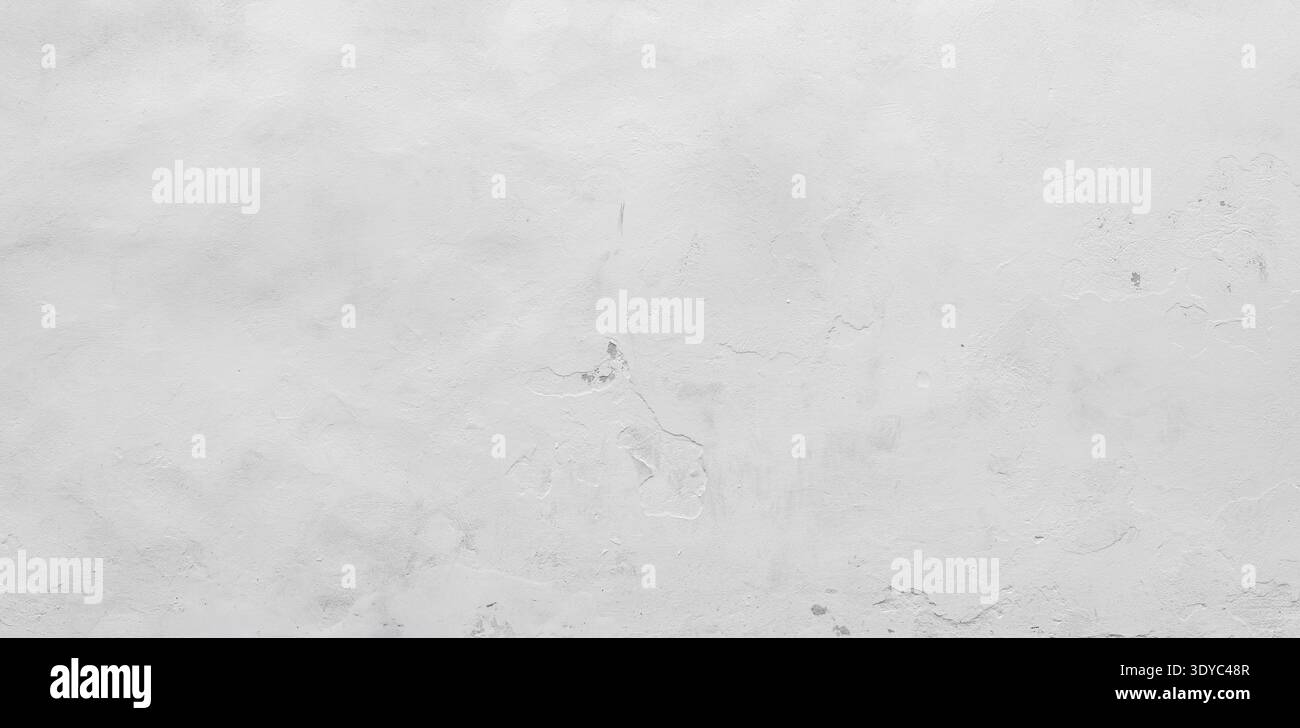 White wall texture or background. White old rough plastered Wall Stock Photo