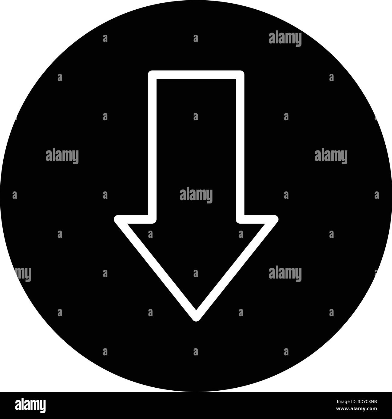 Down arrow Vector Icon Design Illustration Stock Vector