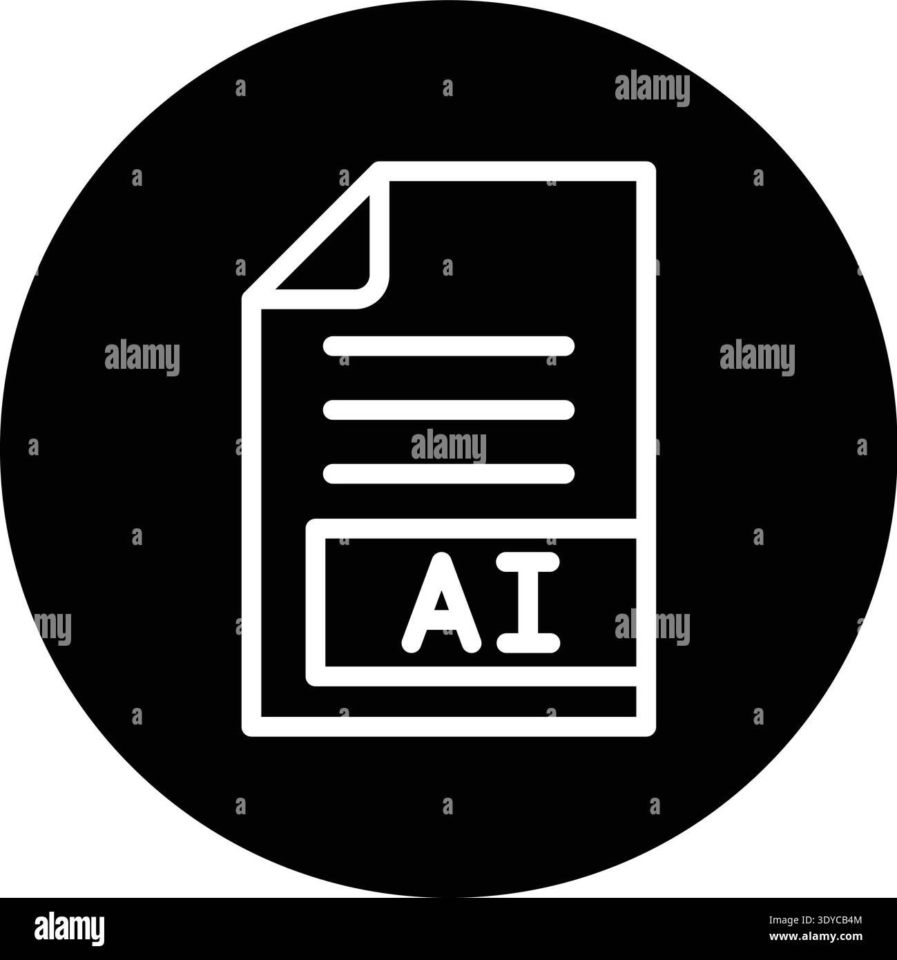 AI Vector Icon Design Illustration Stock Vector
