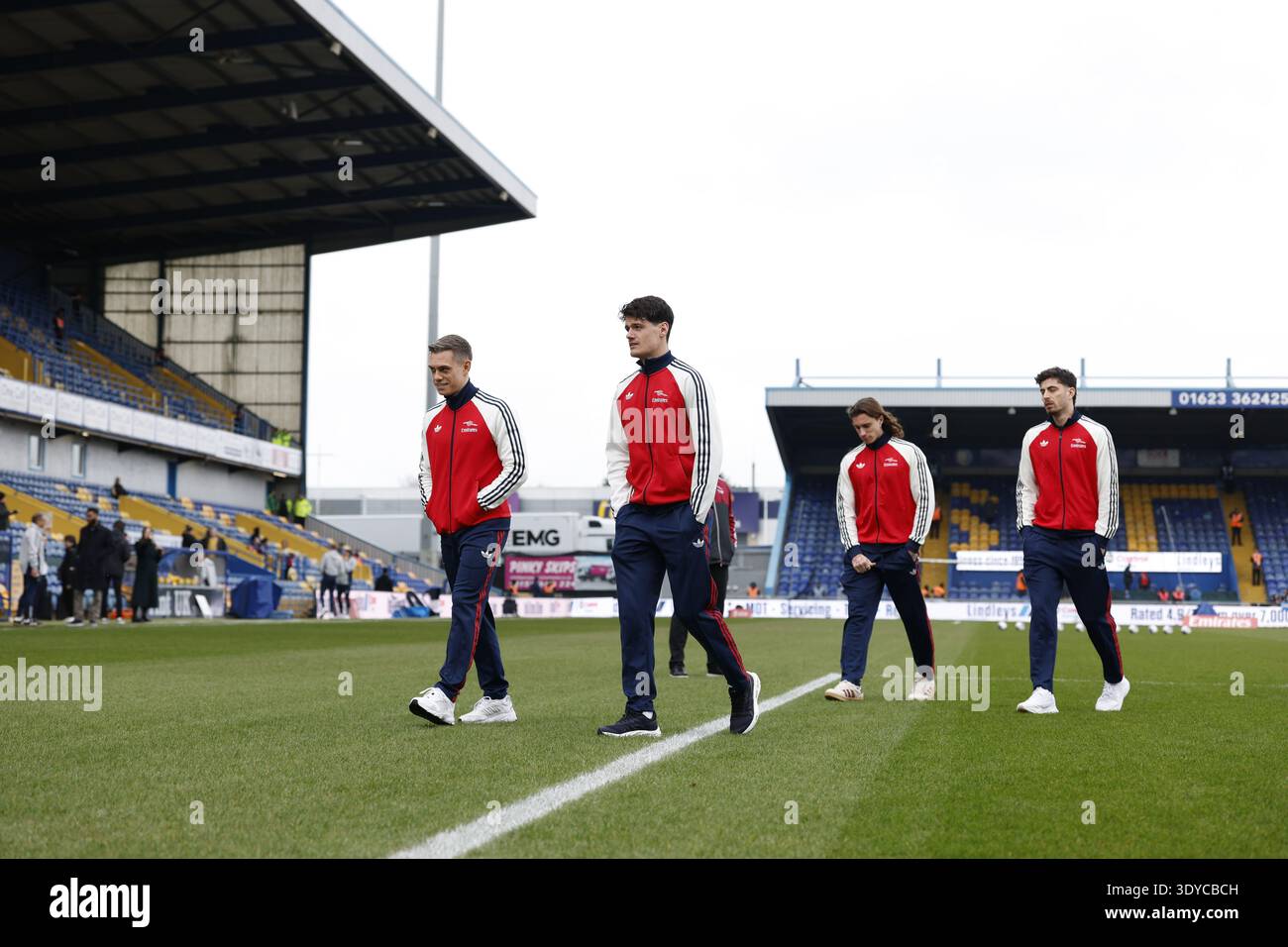 Arsenal players arriving for the Emirates FA Cup fifth round match at ...