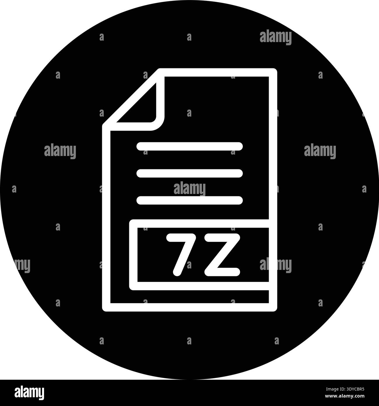 7Z Vector Icon Design Illustration Stock Vector