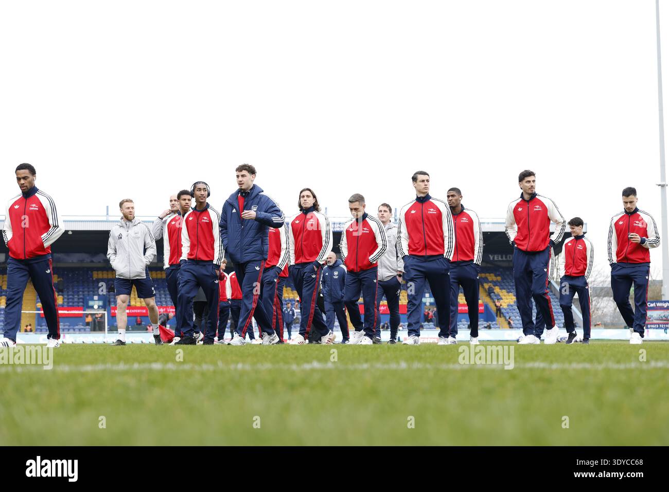 Arsenal players arriving for the Emirates FA Cup fifth round match at ...