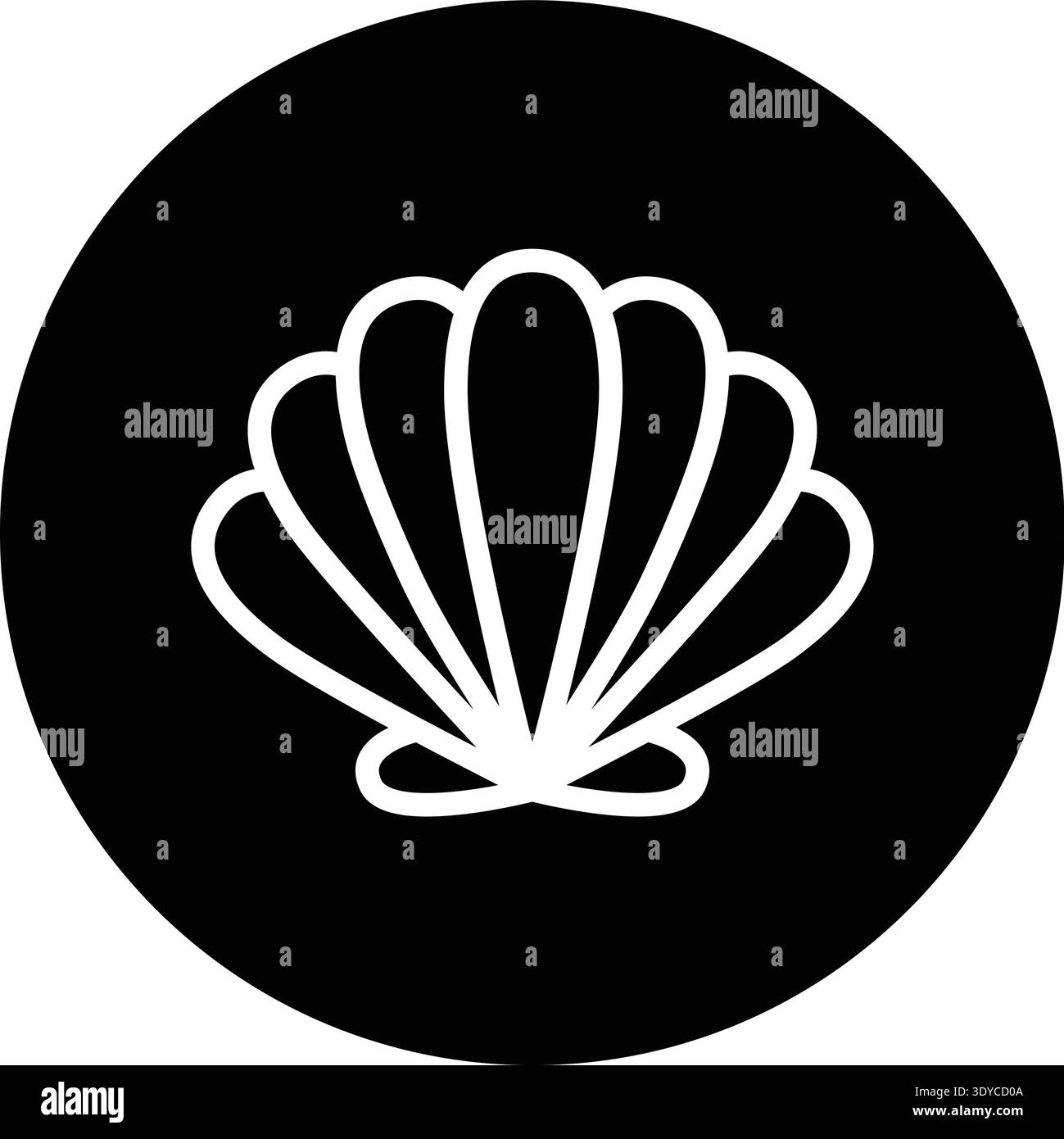 Shell Vector Icon Design Illustration Stock Vector