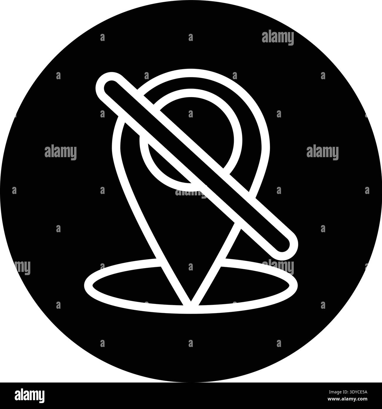 Location off Vector Icon Design Illustration Stock Vector