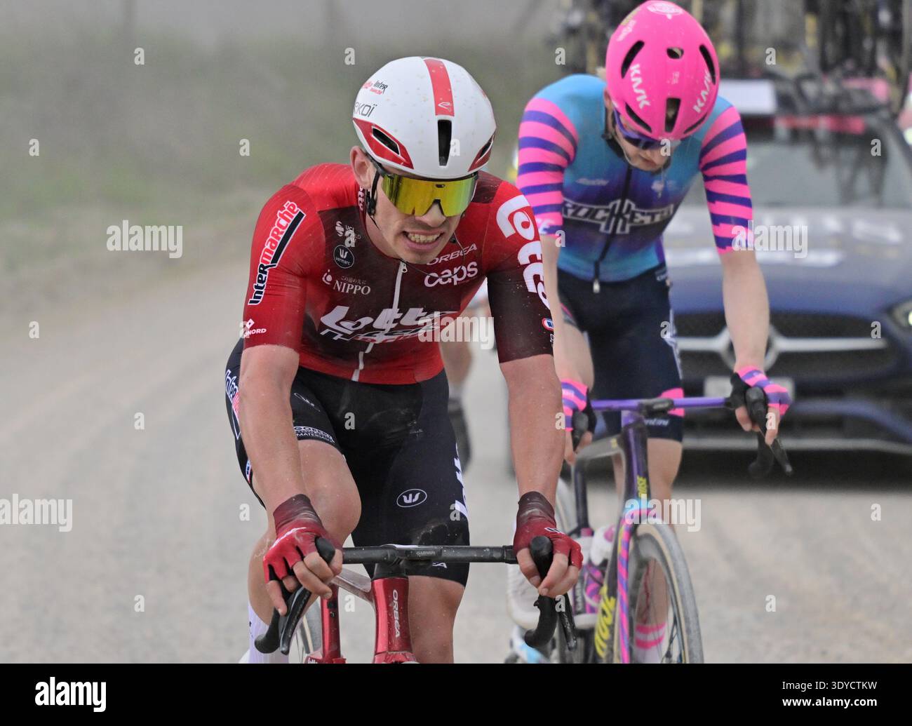 British Matthew Fox of Lotto Intermarche pictured in action during the ...